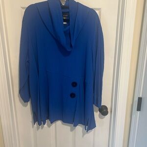 Cowl Neck Royal Blue Tunic Ali Miles